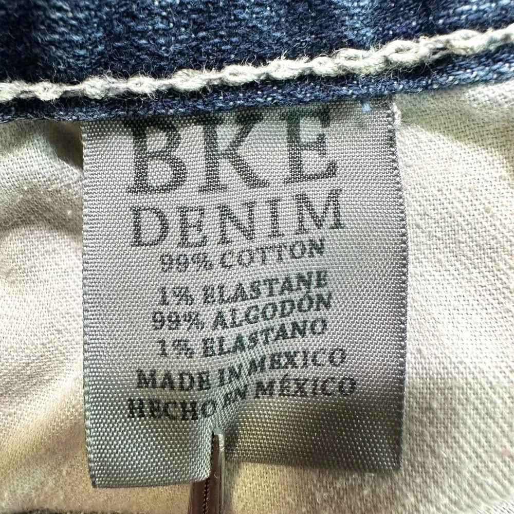BKE Carter Men's 33x29 Straight Leg Thick Stitch Denim Jeans Whiskered Faded Y2K